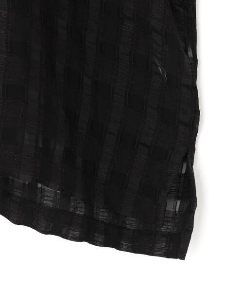 DANKE SCHON(ダンケシェーン)の「DankeSchon/ダンケシェーン/SHEER CHECK JQ S/S SHIRTS(シャツ/ブラウス・レディース・ネイビー/ブラック・F)」の11枚目の写真