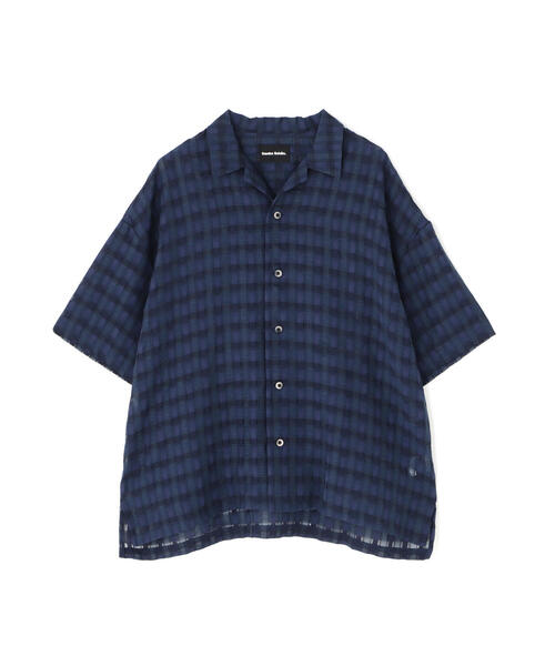 ブラウス シャツ DankeSchon/ダンケシェーン/SHEER CHECK JQ S/S SHIRTS レディース メンズ セール】DankeSchon/ダンケシェーン/SHEER CHECK JQ S/S SHIRTS