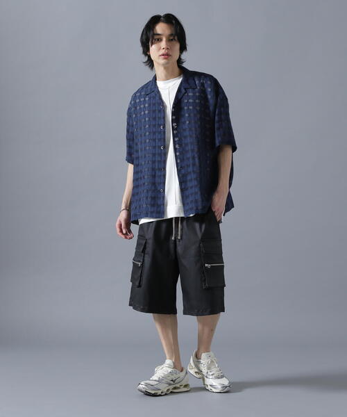 ブラウス シャツ DankeSchon/ダンケシェーン/SHEER CHECK JQ S/S SHIRTS レディース メンズ セール】DankeSchon/ダンケシェーン/SHEER CHECK JQ S/S SHIRTS