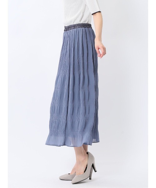 m.f.editorial(エムエフエディトリアル)の「【ストレッチ ウエストゴム】m.f.エディトリアル レディース シフォン ジョーゼット ロング スカート(スカート・レディース・アイボリー/ブルー/ネイビー・MEDIUM/LARGE)」の21枚目の写真