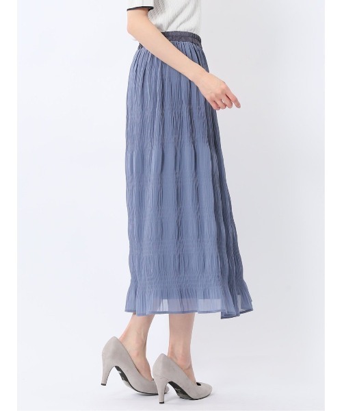 m.f.editorial(エムエフエディトリアル)の「【ストレッチ ウエストゴム】m.f.エディトリアル レディース シフォン ジョーゼット ロング スカート(スカート・レディース・アイボリー/ブルー/ネイビー・MEDIUM/LARGE)」の19枚目の写真