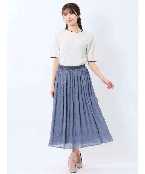m.f.editorial(エムエフエディトリアル)の「【ストレッチ ウエストゴム】m.f.エディトリアル レディース シフォン ジョーゼット ロング スカート(スカート・レディース・アイボリー/ブルー/ネイビー・MEDIUM/LARGE)」の18枚目の写真
