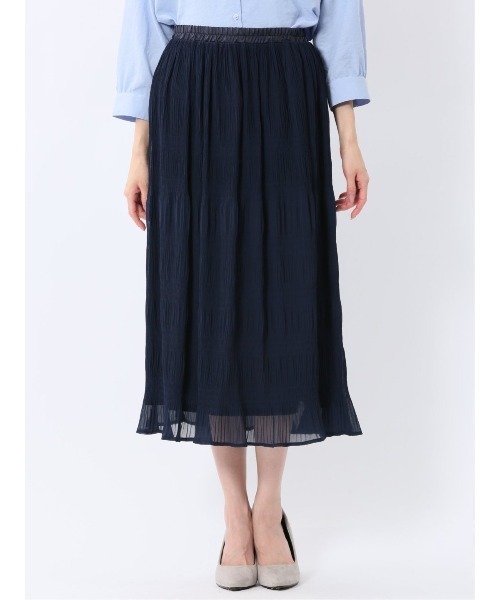 m.f.editorial(エムエフエディトリアル)の「【ストレッチ ウエストゴム】m.f.エディトリアル レディース シフォン ジョーゼット ロング スカート(スカート・レディース・アイボリー/ブルー/ネイビー・MEDIUM/LARGE)」の16枚目の写真