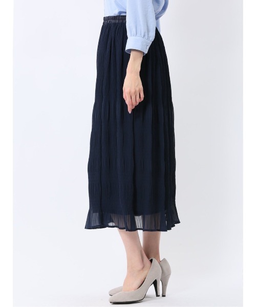 m.f.editorial(エムエフエディトリアル)の「【ストレッチ ウエストゴム】m.f.エディトリアル レディース シフォン ジョーゼット ロング スカート(スカート・レディース・アイボリー/ブルー/ネイビー・MEDIUM/LARGE)」の15枚目の写真