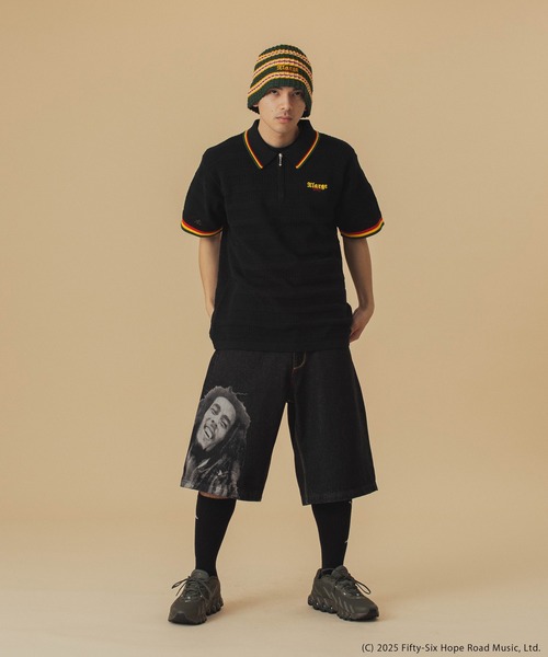 限定コラボ★XLARGE×ボブ・マーリー ワッフル ニットハット XLARGE（エクストララージ）の「XLARGE×BOB MARLEY WAFFLE KNIT