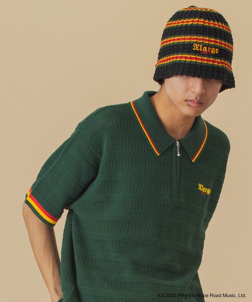 限定コラボ★XLARGE×ボブ・マーリー ワッフル ニットハット XLARGE（エクストララージ）の「XLARGE×BOB MARLEY WAFFLE KNIT