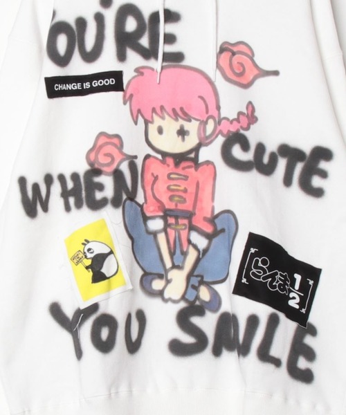 guernika×らんま1/2】らんま1/2 Paint Hoodie / らんま（パーカー