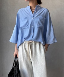 ソフトワッシャー2WAYスリーブシャツ