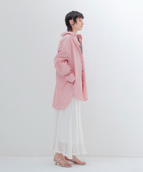 DRESSLAVE（ドレスレイブ）の「gauze linen panel skirt(ガーゼリネンパネルスカート)（スカート・レディース・ブラック/ホワイト・38）」の15枚目の写真