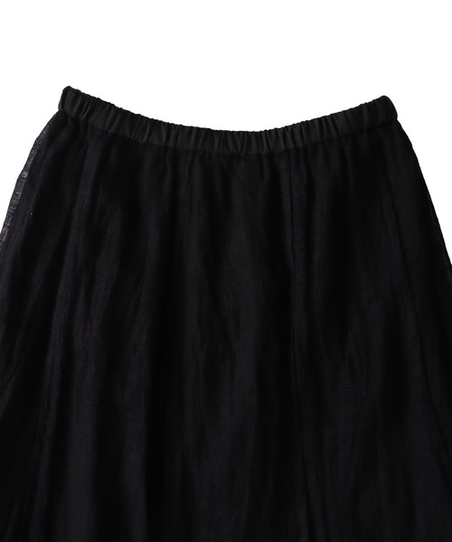 DRESSLAVE（ドレスレイブ）の「gauze linen panel skirt(ガーゼリネンパネルスカート)（スカート・レディース・ブラック/ホワイト・38）」の16枚目の写真