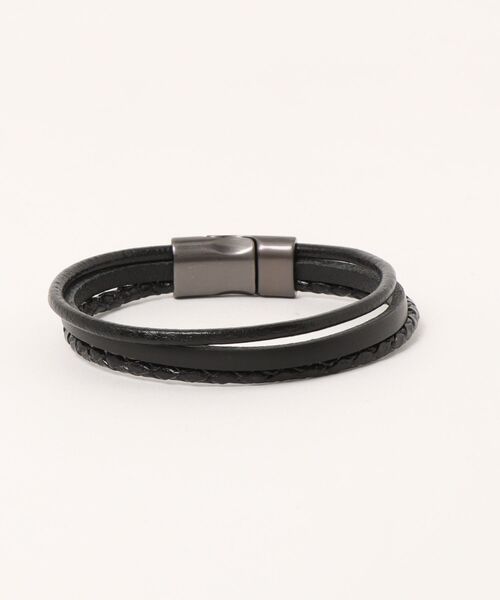 HIDEAWAYS NICOLE(ハイダウェイニコル)の「アラカルトブレスレット(ブレスレット・メンズ・トリコロール/カモフラージュ/その他1/ブラック・FREE)」の2枚目の写真