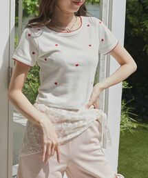 MAJESTIC LEGON | ガーリーモチーフエンブロイダリーT(Tシャツ/カットソー)