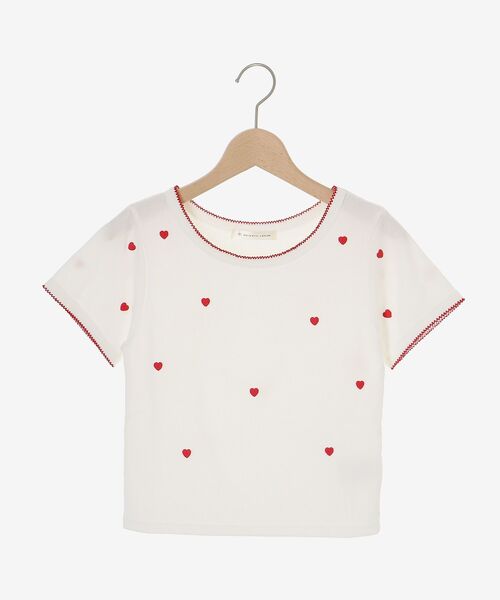 MAJESTIC LEGON（マジェスティックレゴン）の「ガーリーモチーフエンブロイダリーT（Tシャツ/カットソー・レディース・ピンク系その他2/ホワイト系その他2/ブラック系その他/ホワイト系その他・MEDIUM）」の9枚目の写真