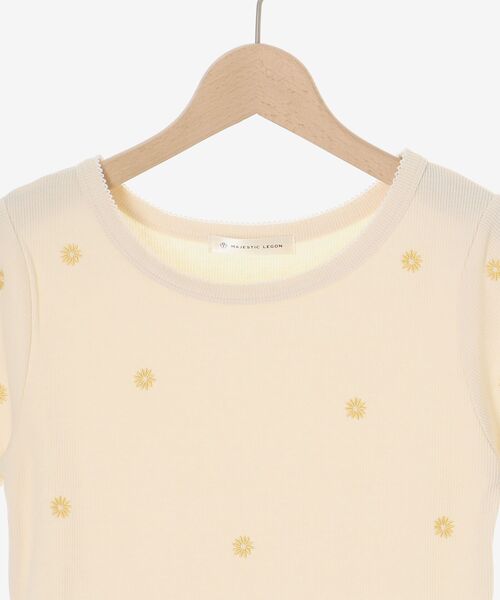 MAJESTIC LEGON（マジェスティックレゴン）の「ガーリーモチーフエンブロイダリーT（Tシャツ/カットソー・レディース・ピンク系その他2/ホワイト系その他2/ブラック系その他/ホワイト系その他・MEDIUM）」の14枚目の写真