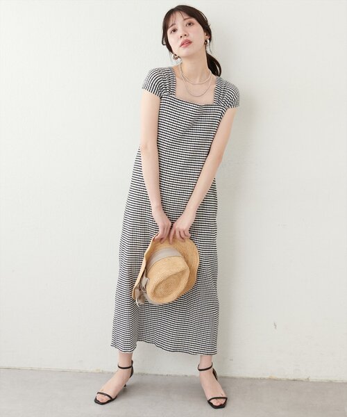natural couture(ナチュラルクチュール)の「リボンベルト付きワンピース(ワンピース・レディース・ブラック系その他/レッド系その他/ブルー/ブラック・FREE)」の2枚目の写真