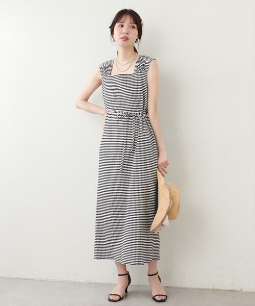 natural couture(ナチュラルクチュール)の「リボンベルト付きワンピース(ワンピース・レディース・ブラック系その他/レッド系その他/ブルー/ブラック・FREE)」の18枚目の写真