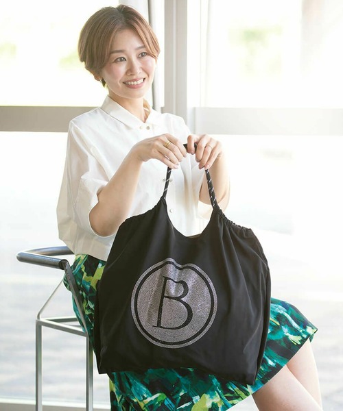 BARCOS/バルコス】Bマーク入りラインストーンバッグ（ショルダー