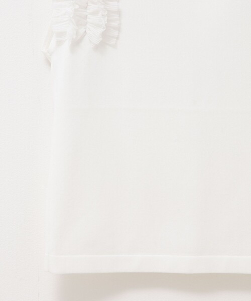 NOLLEY’S（ノーリーズ）の「【PR阿部☆別注】《手洗い可能》肩フリルノースリーブプルオーバーニット（ニット/セーター・レディース・ブラック/オフホワイト/グレイッシュベージュ・38）」の10枚目の写真