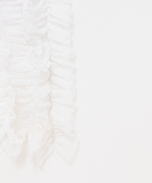 NOLLEY’S（ノーリーズ）の「【PR阿部☆別注】《手洗い可能》肩フリルノースリーブプルオーバーニット（ニット/セーター・レディース・ブラック/オフホワイト/グレイッシュベージュ・38）」の6枚目の写真