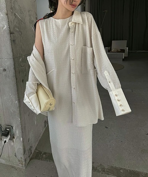 WILLFULLY（ウィルフリー）の「matelasse no sleeve comfortable OP 
