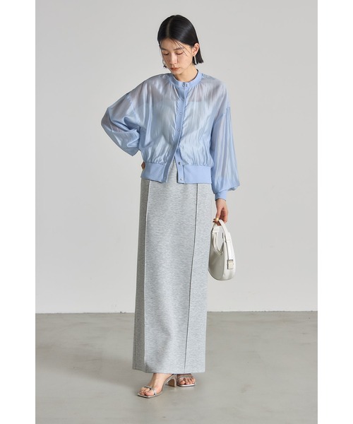 &. NOSTALGIA(アンドドットノスタルジア)の「シアーブルゾン(テーラードジャケット・レディース・イエロー/ブルー/ブラック/ホワイト/アイボリー/グレイッシュブルー/ブラウン・M)」の13枚目の写真