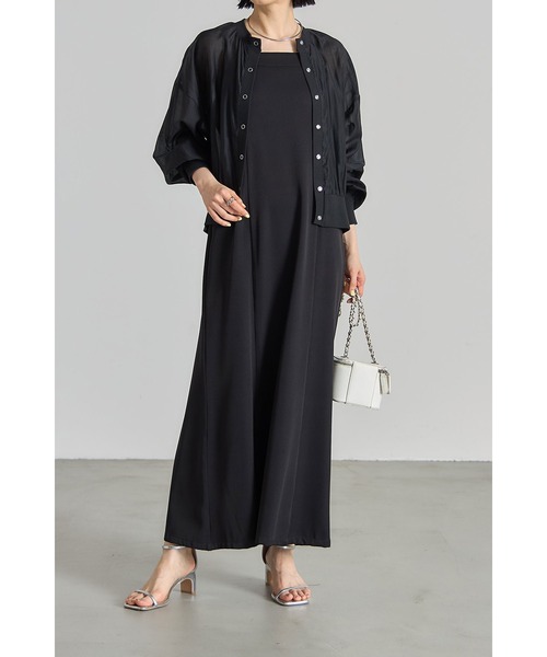 &. NOSTALGIA(アンドドットノスタルジア)の「シアーブルゾン(テーラードジャケット・レディース・イエロー/ブルー/ブラック/ホワイト/アイボリー/グレイッシュブルー/ブラウン・M)」の19枚目の写真