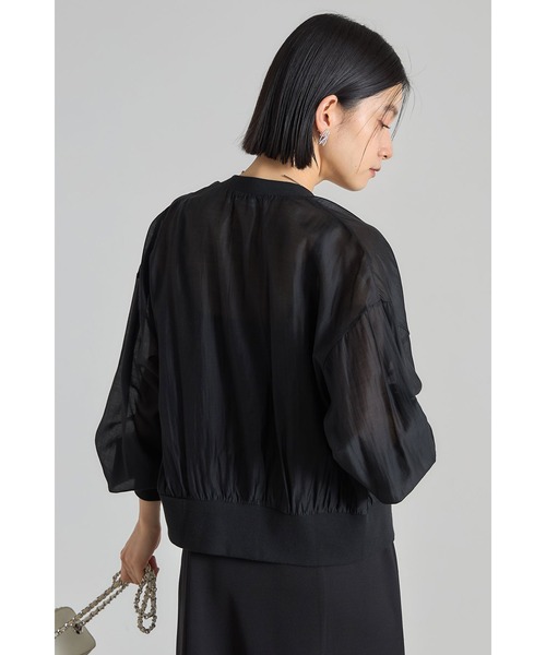 &. NOSTALGIA(アンドドットノスタルジア)の「シアーブルゾン(テーラードジャケット・レディース・イエロー/ブルー/ブラック/ホワイト/アイボリー/グレイッシュブルー/ブラウン・M)」の21枚目の写真