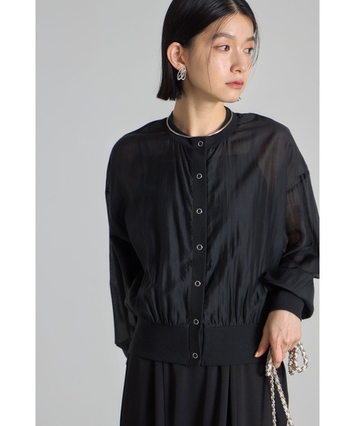 &. NOSTALGIA(アンドドットノスタルジア)の「シアーブルゾン(テーラードジャケット・レディース・イエロー/ブルー/ブラック/ホワイト/アイボリー/グレイッシュブルー/ブラウン・M)」の22枚目の写真