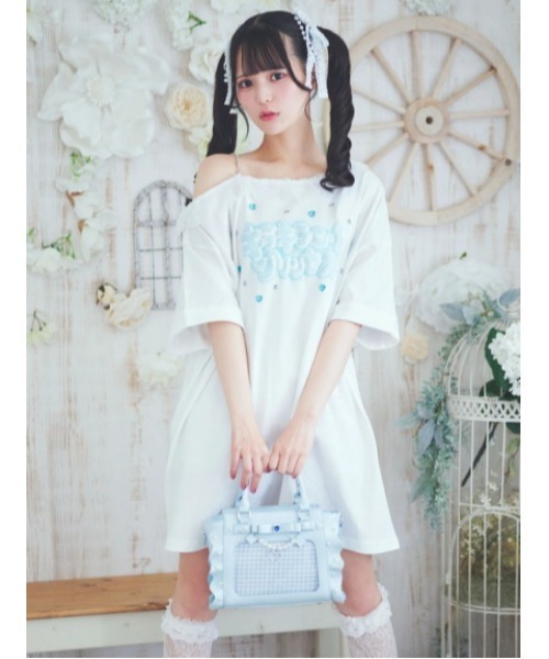 アンクルージュ プリンセスキラキラツイ一ドド一リ一コ一ト Ank Rouge tシャツ キラキラニートプリンセスTE レディース