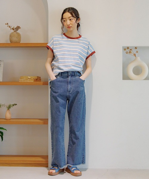 ニコアンド スタッフプロデュース セルフカット デニムパンツ ニコアンド 人気スタッフプロデュース企画 セルフカットデニム