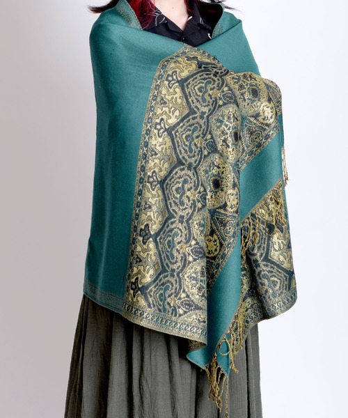 カニ織パシュミナショール大判｜楽天市場】InDream 手織り パシュミナ