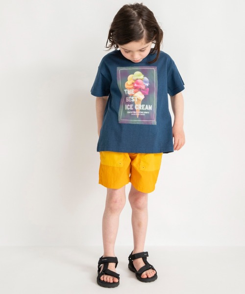 BRANSHES（ブランシェス）の「【水陸両用/撥水加工】ナイロンハーフパンツ（その他パンツ・キッズ・ブラック/グリーン/カラフル/オレンジ・130/150/100/110/90/120/140）」の5枚目の写真