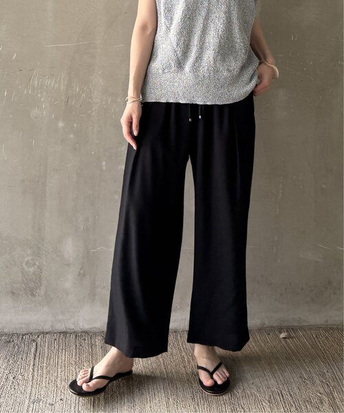 LBC(エルビーシー)の「ウエストシャーリングワイドパンツ(その他パンツ・レディース・ライトグレー/ブラック/エメラルド/その他26・M/L)」の10枚目の写真