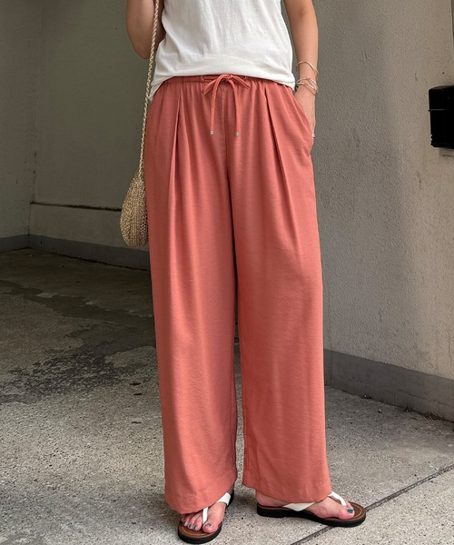 LBC(エルビーシー)の「ウエストシャーリングワイドパンツ(その他パンツ・レディース・ライトグレー/ブラック/エメラルド/その他26・M/L)」の4枚目の写真