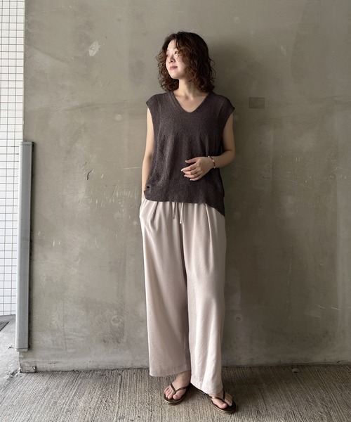 LBC(エルビーシー)の「ウエストシャーリングワイドパンツ(その他パンツ・レディース・ライトグレー/ブラック/エメラルド/その他26・M/L)」の19枚目の写真