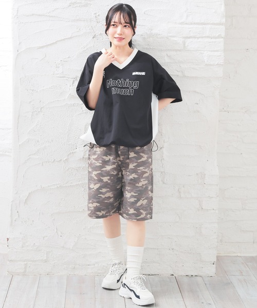 Honeys(ハニーズ)の「イージーハーフパンツ(その他パンツ・レディース・アイボリー/カーキ/グレー系その他/ブラック/ベージュ/ベージュ系その他・L/LL/M/S)」の8枚目の写真