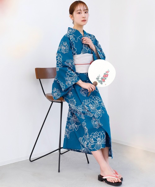 【1人で着られる】セパレート浴衣 UNCOCON 浴衣 1人で着られる セパレート浴衣 3点セット