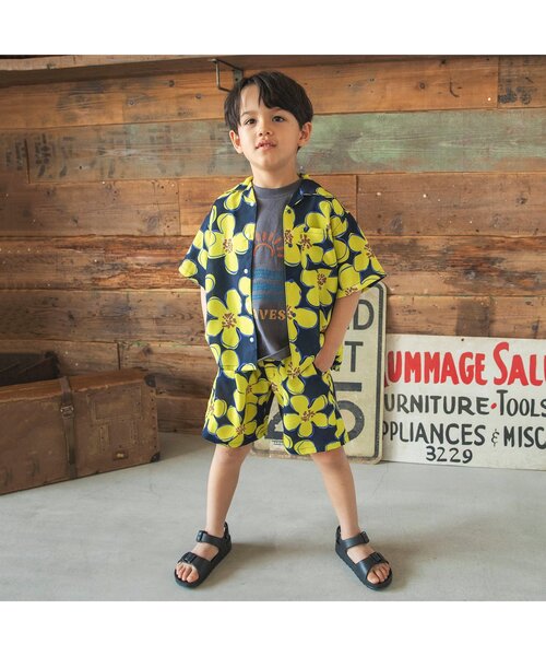 BREEZE(ブリーズ)の「【ジュニア対応】リゾート刺繍半袖Tシャツ(Tシャツ/カットソー・キッズ・チャコール/イエロー・80/90/100/110/120/130/140)」の16枚目の写真