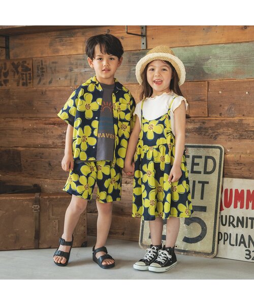 BREEZE(ブリーズ)の「【ジュニア対応】リゾート刺繍半袖Tシャツ(Tシャツ/カットソー・キッズ・チャコール/イエロー・80/90/100/110/120/130/140)」の17枚目の写真