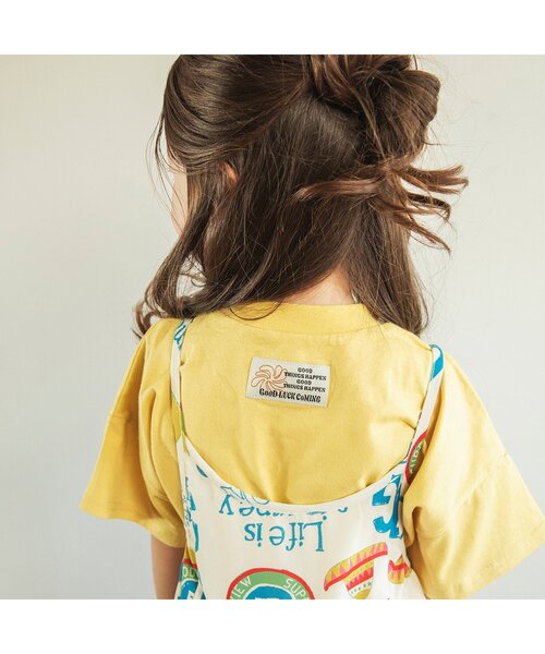 BREEZE(ブリーズ)の「【ジュニア対応】リゾート刺繍半袖Tシャツ(Tシャツ/カットソー・キッズ・チャコール/イエロー・80/90/100/110/120/130/140)」の4枚目の写真