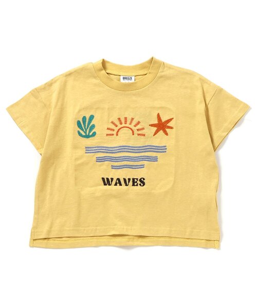 BREEZE(ブリーズ)の「【ジュニア対応】リゾート刺繍半袖Tシャツ(Tシャツ/カットソー・キッズ・チャコール/イエロー・80/90/100/110/120/130/140)」の8枚目の写真