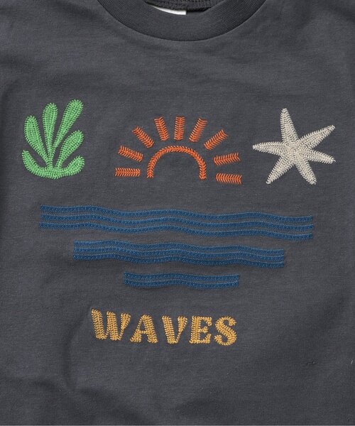 BREEZE(ブリーズ)の「【ジュニア対応】リゾート刺繍半袖Tシャツ(Tシャツ/カットソー・キッズ・チャコール/イエロー・80/90/100/110/120/130/140)」の13枚目の写真