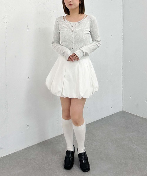 archives（アルシーヴ）の「花柄アメスリカットアンサンブル（アンサンブル・レディース・オフホワイト/グレー/ブルー/ネイビー・MEDIUM）」の10枚目の写真