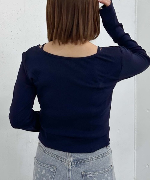 archives（アルシーヴ）の「花柄アメスリカットアンサンブル（アンサンブル・レディース・オフホワイト/グレー/ブルー/ネイビー・MEDIUM）」の19枚目の写真