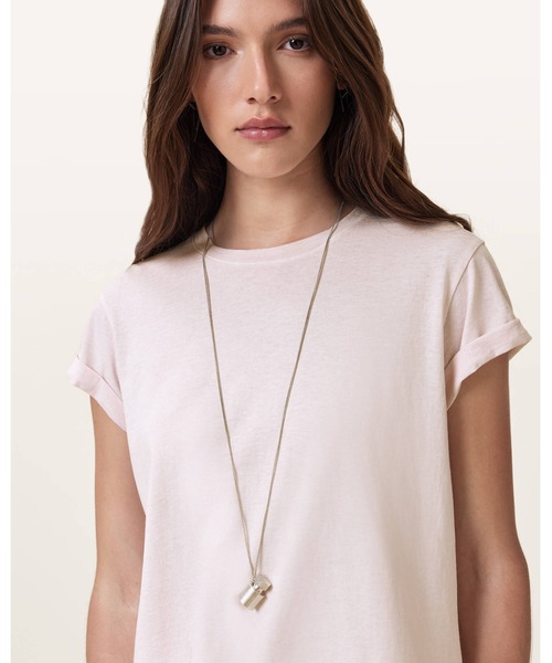 ALLSAINTS(オールセインツ)の「ANNA CREW NECK SHORT SLEEVE T-SHIRT | ANNA クルー ネック 半袖 Tシャツ(Tシャツ/カットソー・レディース・ピンク系その他・M/S/XS/L)」の3枚目の写真