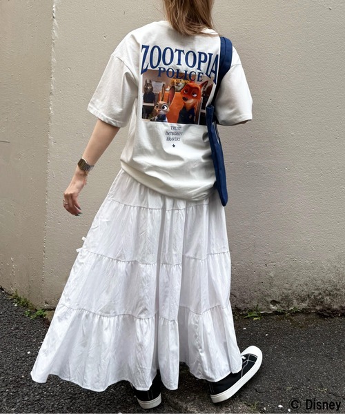 PONEYCOMB TOKYO(パニカムトーキョー)の「【Disney】ズートピア ポリス/Tシャツ(Tシャツ/カットソー・レディース・ホワイト・FREE)」の2枚目の写真