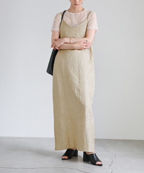 ワンピース[即買い不可] 洗える｜シワになりにくいロングワンピース 13号・ブラック｜東京