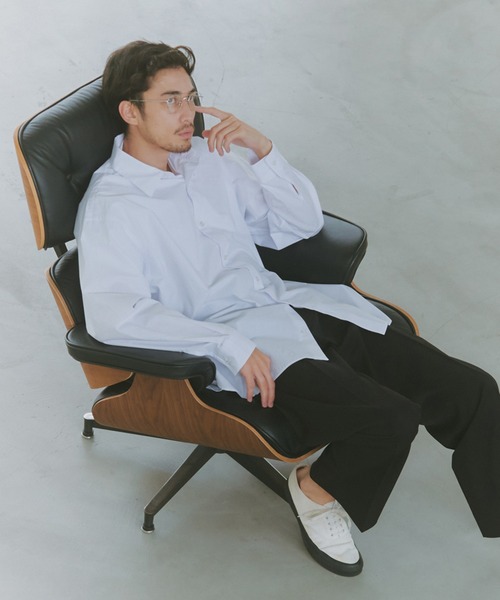 NewAnce(ニュアンス)の「【NewAnce】New Standard Shirts -Over Fit -(シャツ/ブラウス・メンズ・ホワイト/ネイビー/サックスブルー・L/M)」の1枚目の写真