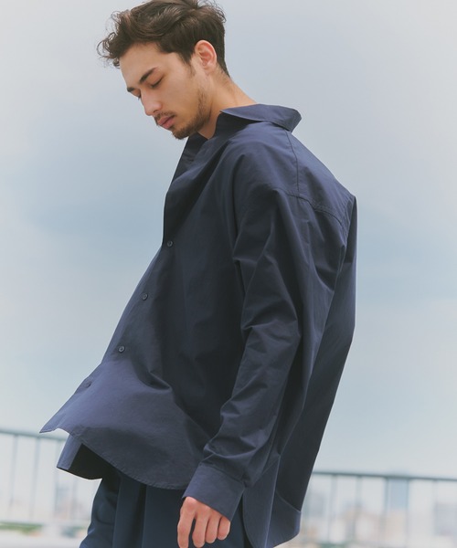NewAnce(ニュアンス)の「【NewAnce】New Standard Shirts -Over Fit -(シャツ/ブラウス・メンズ・ホワイト/ネイビー/サックスブルー・L/M)」の9枚目の写真