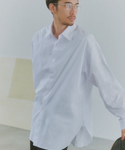 NewAnce(ニュアンス)の「【NewAnce】New Standard Shirts -Over Fit -(シャツ/ブラウス・メンズ・ホワイト/ネイビー/サックスブルー・L/M)」の4枚目の写真